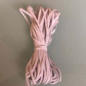 White 20 yard braided 1/8. 3mm elastic trim white